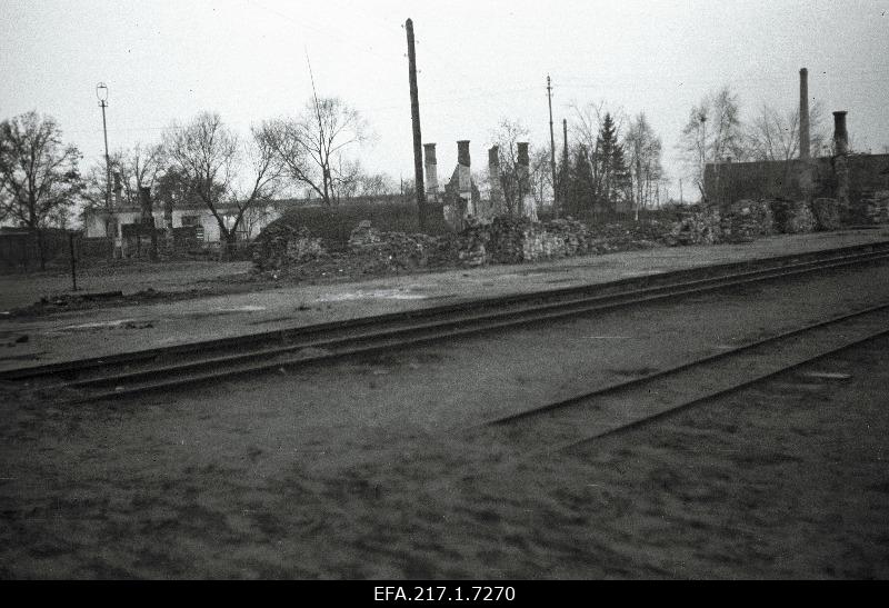 Ruins of Pärnu Railway Station.