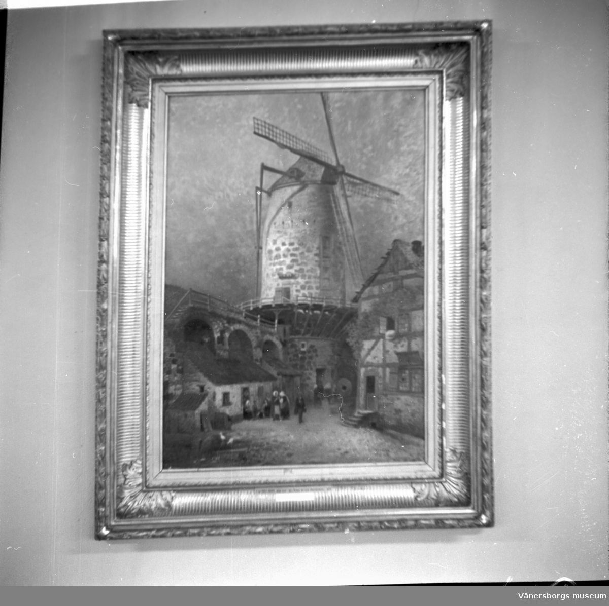 Holländsk by med väderkvarn F V Odelmark 1849-1937