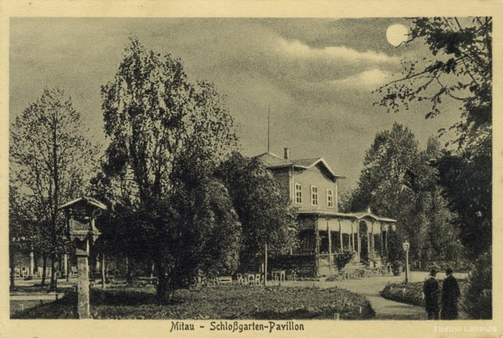 Mitau - Schlossgarten-Pavillon, Jelgava Castle. Pavilion in the castle park