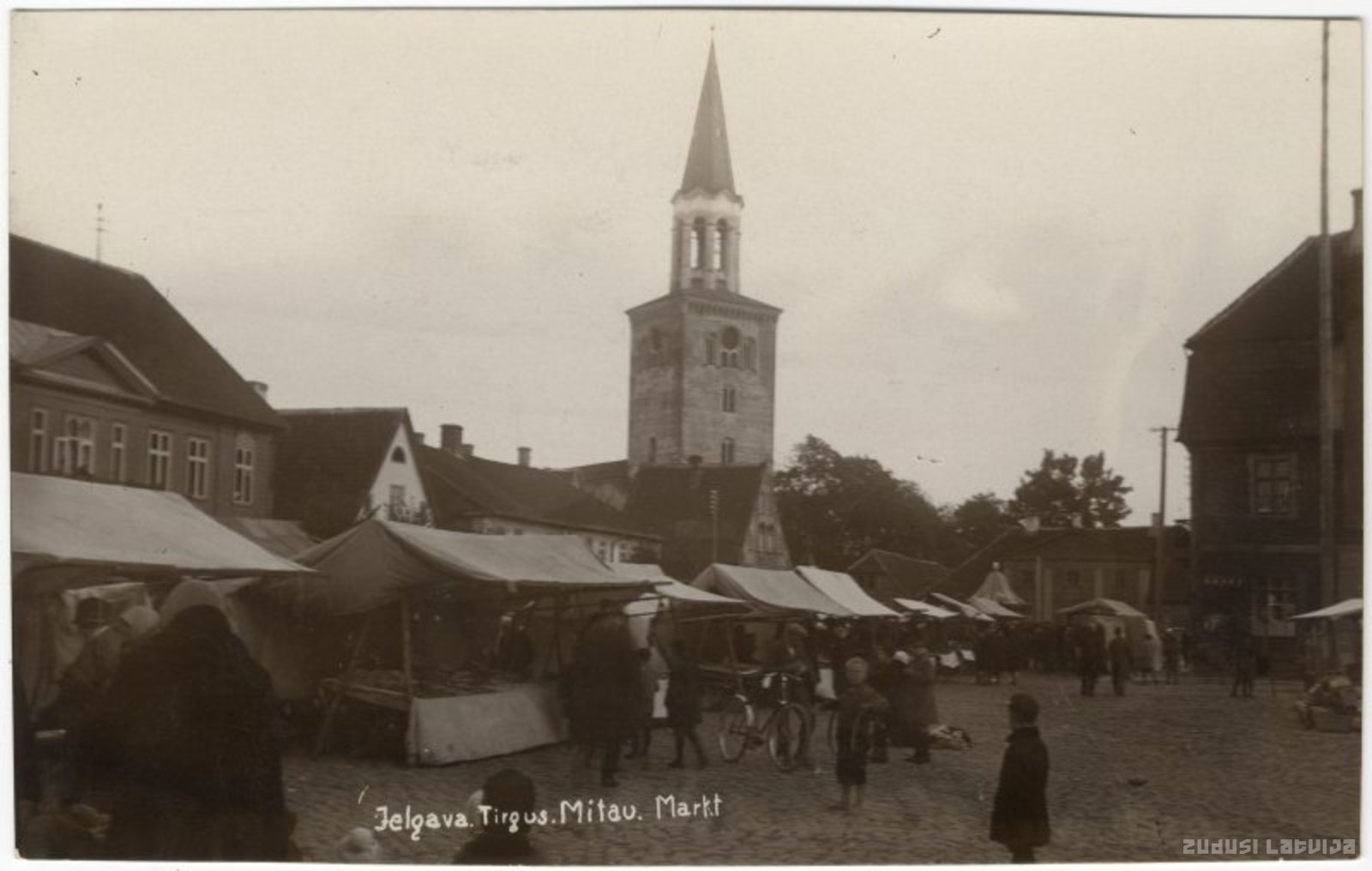 Jelgava. Market, Jelgava. Market area, Mitau. Market