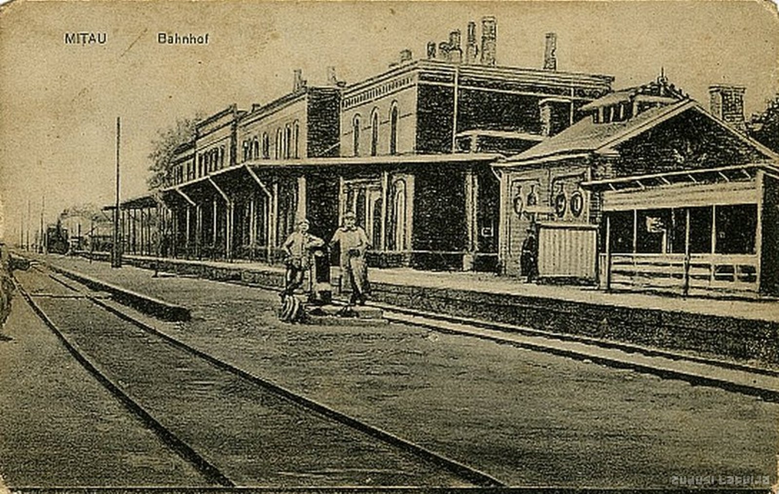 Jelgava railway station, Mitau. Railway station