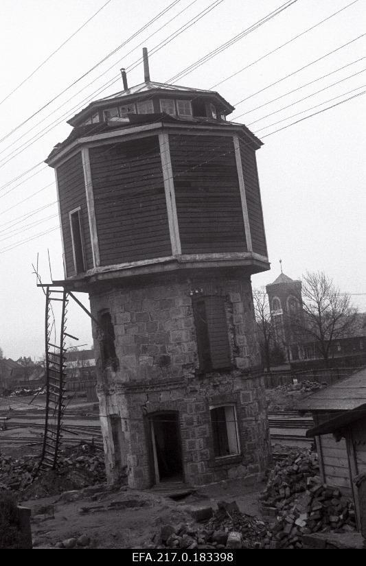 Water tower of the broken Viljandi Railway Station.