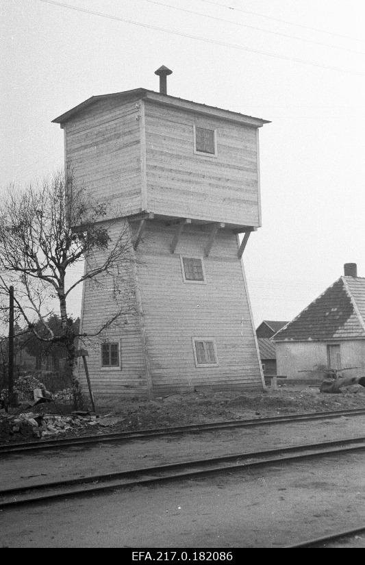 The water tower restored at Türi railway station.