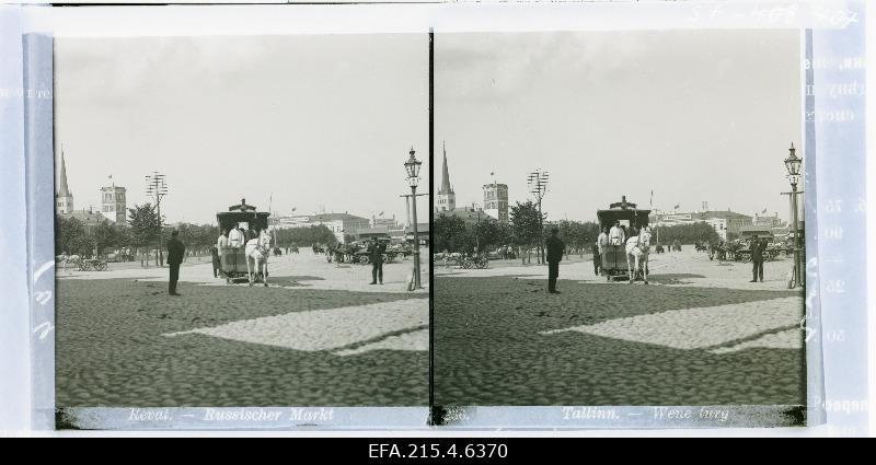 View of the Russian marketplace.