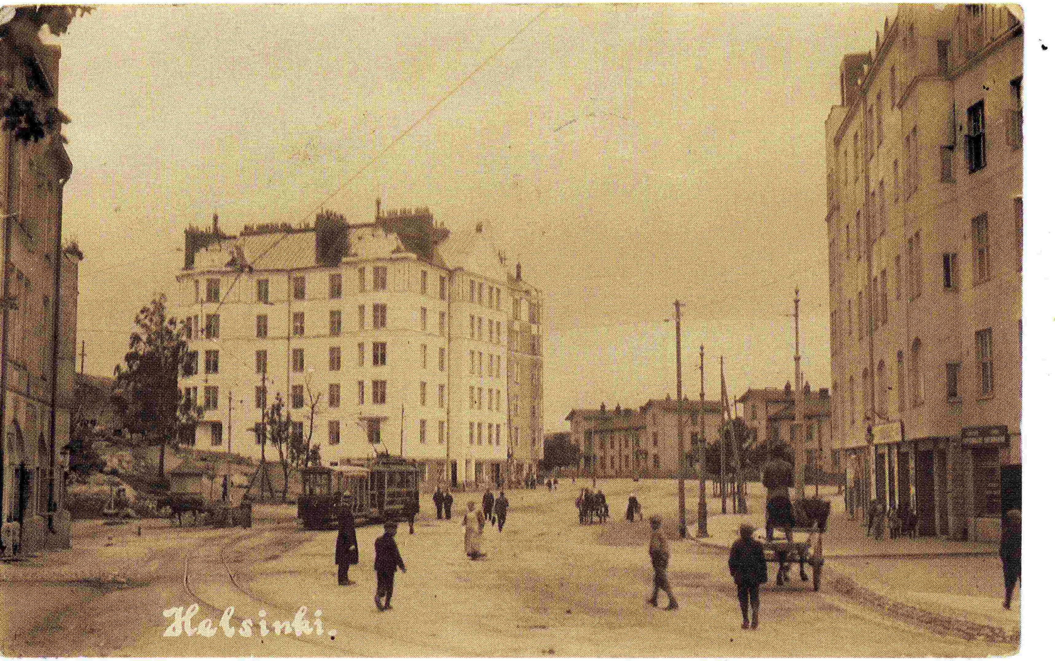 The seedling curve in 1918. Helsinki. (mail card)