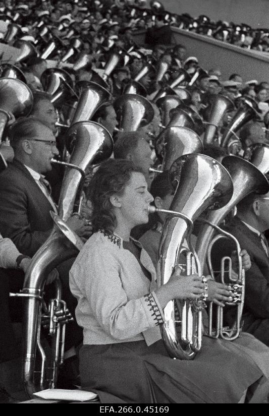 Recreational orchestras at the 16th General Song Festival of the Estonian Soviet Union in 1965.