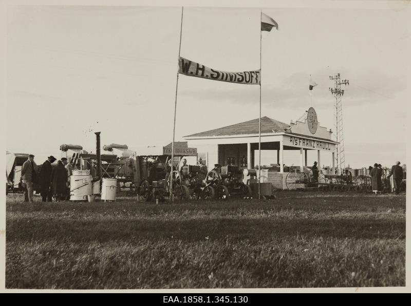 Products from W.H.Sinisoff and A/S Franz Krull factories in Tartu at the agricultural exhibition