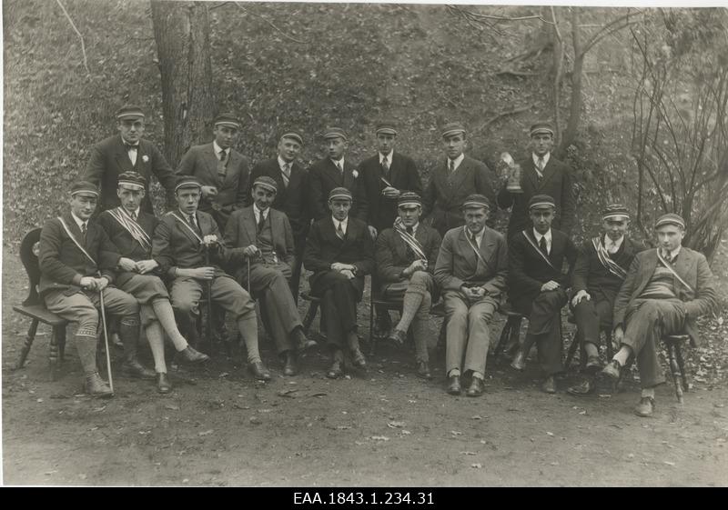 Company "Estonia" member group picture with Alexander Studemeister, Baron Esteban Girard de Soucanton and Hans-Joachim Eichhorn