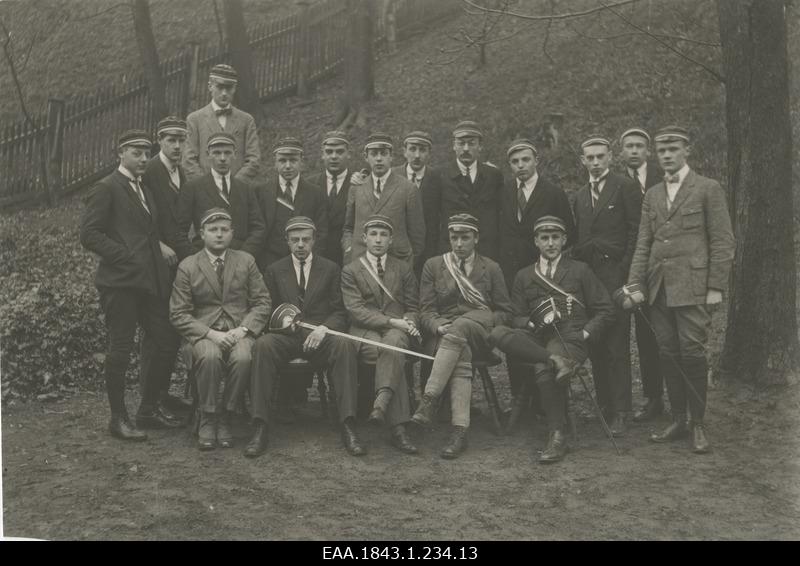 Company "Estonia" member group picture with the new colour carrier Baron Hans-Jürgen Maydell
