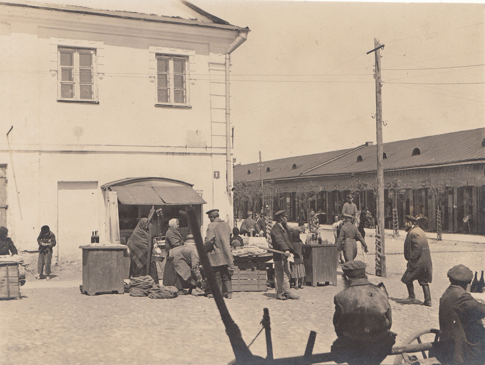 Słonim, Školny Dvor-Rynkavaja. Слонім, Школьны Двор-Рынкавая (1916) - lang