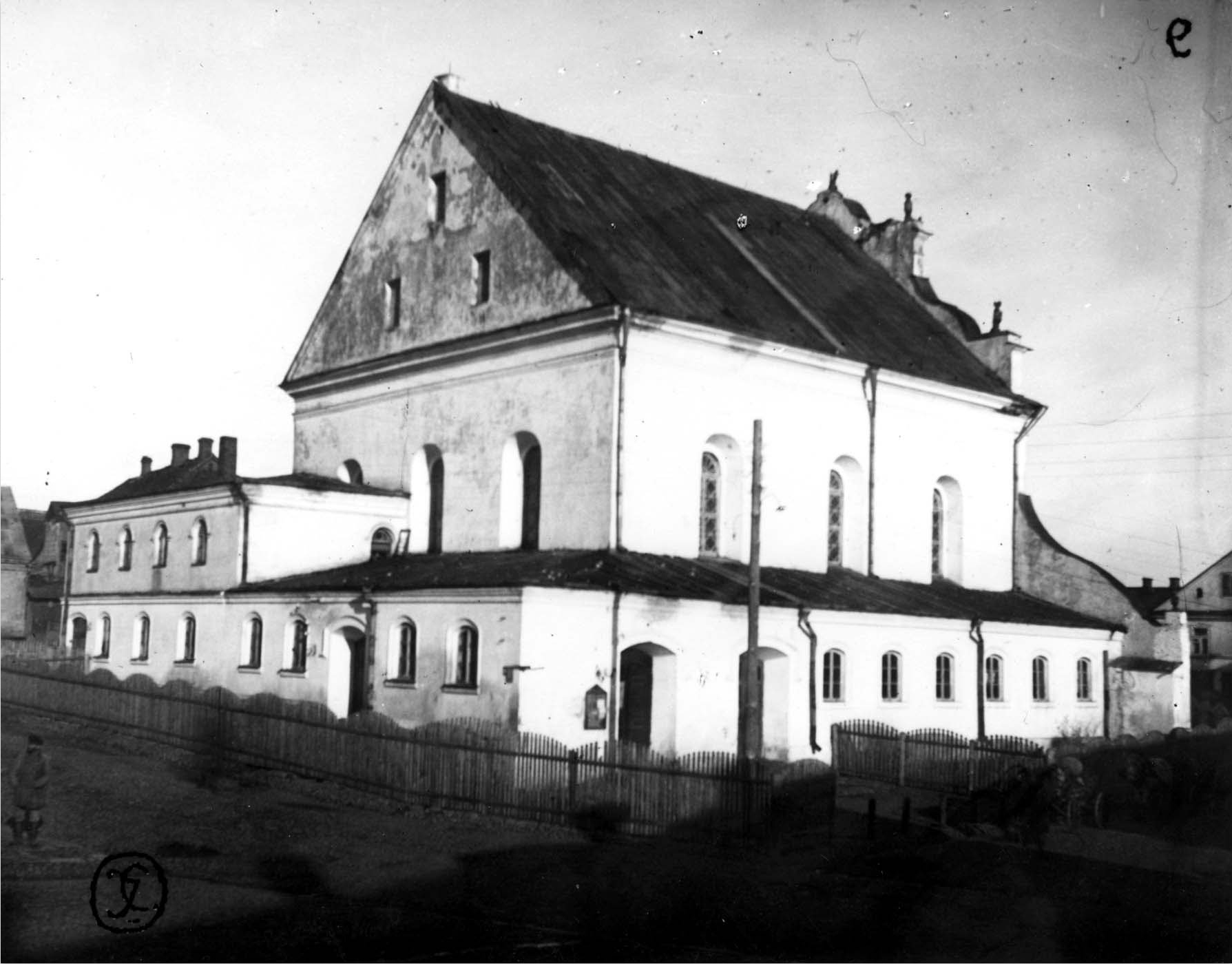 Słonim, Školny Dvor, Vialikaja synagoga. Слонім, Школьны Двор, Вялікая сынагога (1930) (2) - lang
