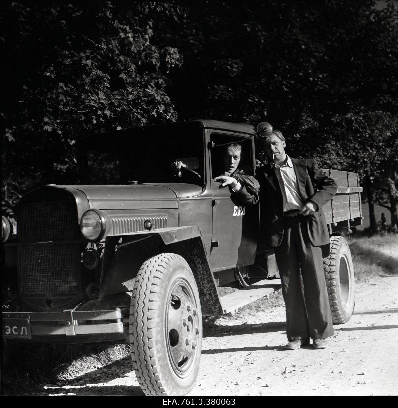 A scene from the film "Metscanners". In the Sander role of Sulev Luik, in the Rhine role of Tõnu Kark