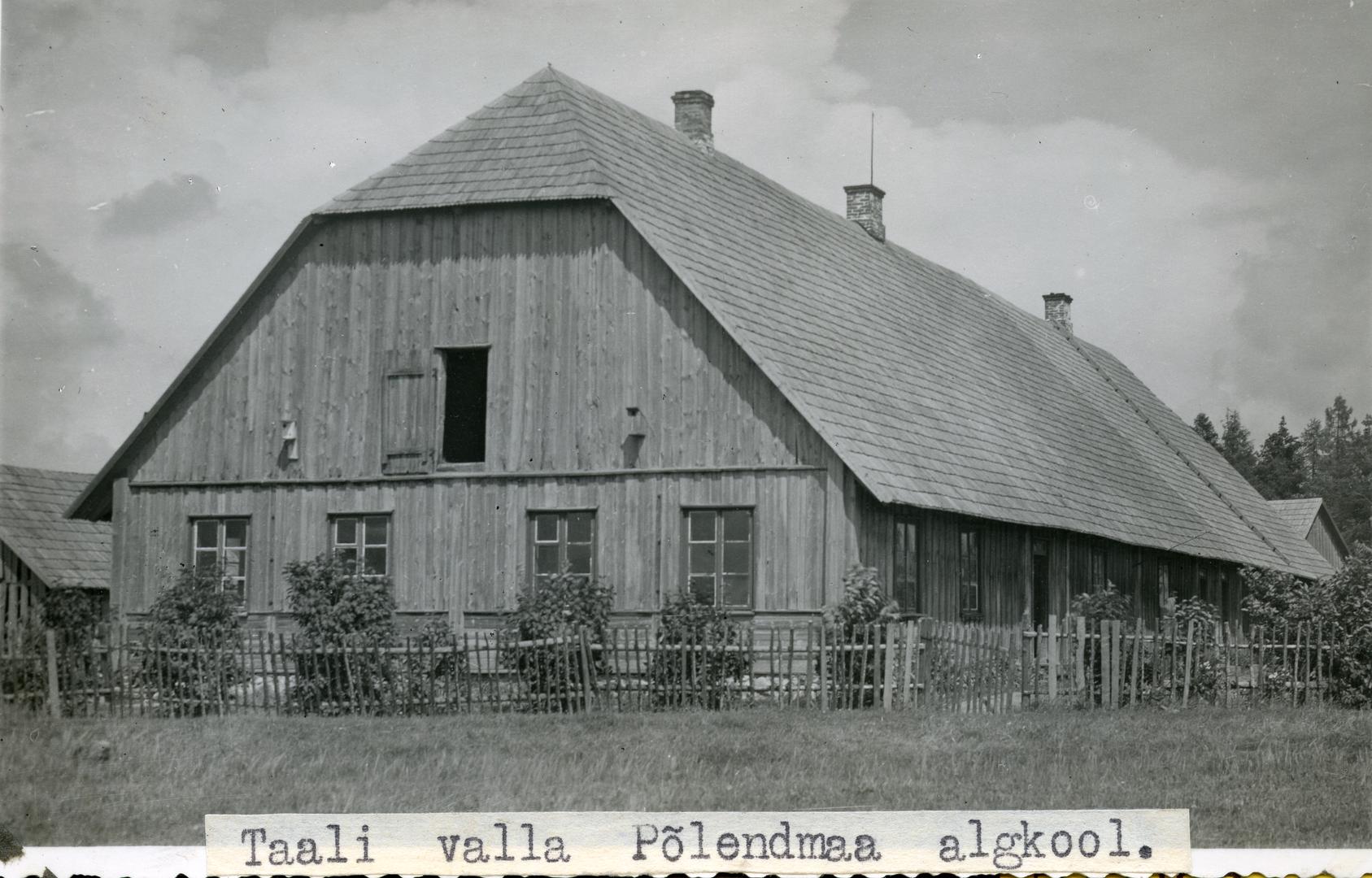 Taali rural municipality Põlendmaa 6-kl Start school building