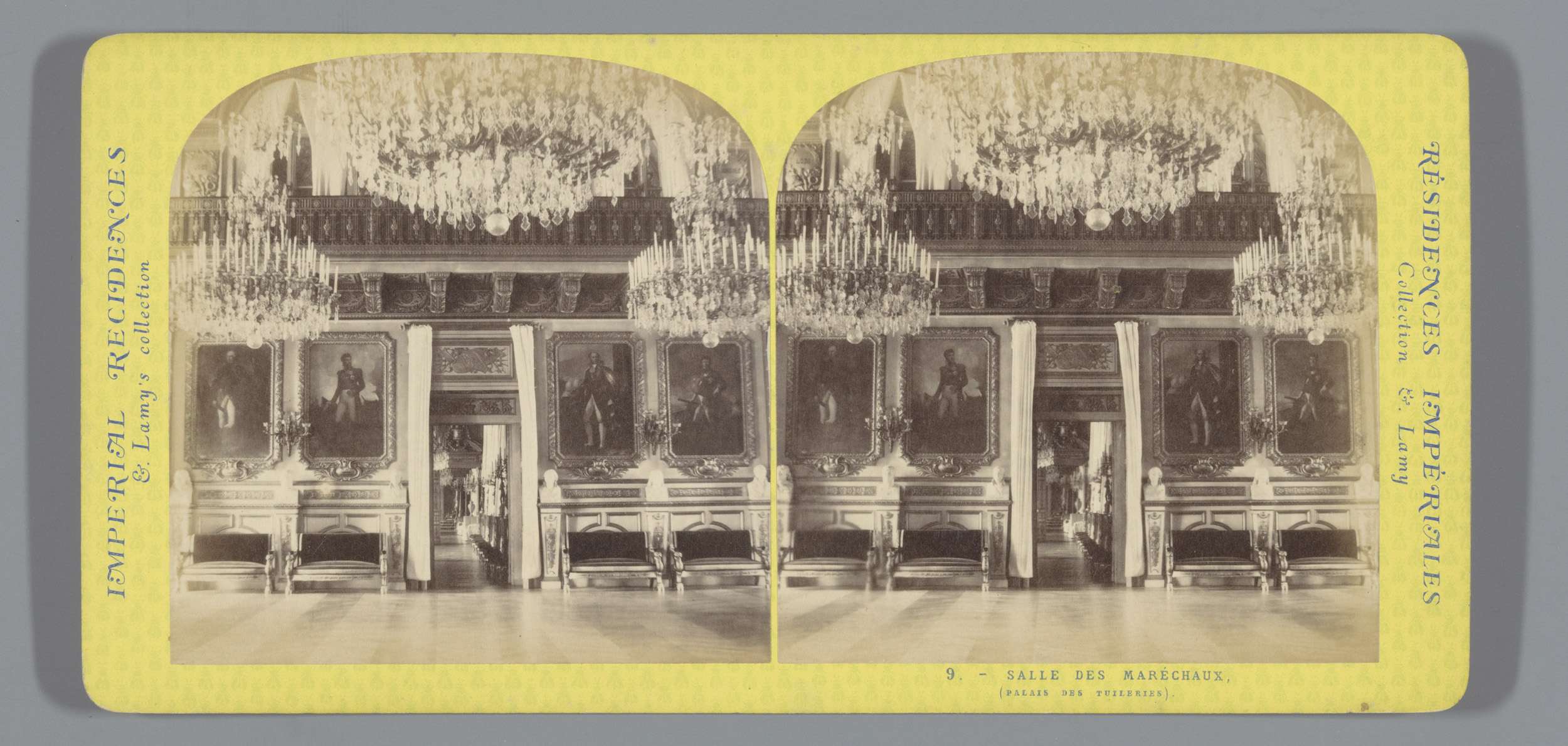 Salle des Marechaux, Interior van de Salle des Marechaux in the moment Palais des Tuileries te Parijs, Imperial Residences
