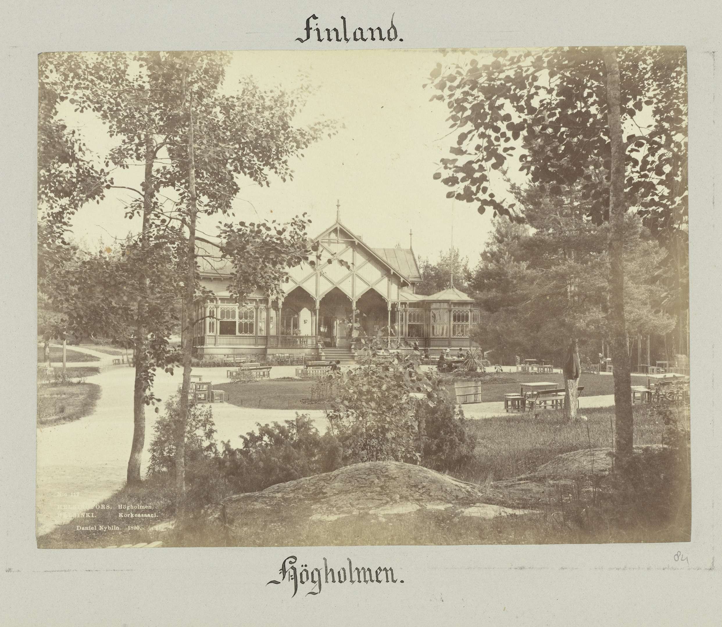 Finland Hogholmen, Helsinki Korkeasaari, Daniel Nyblin 1890., Paviljoen op hett yesterday Korkeasaari nabij Helsinki