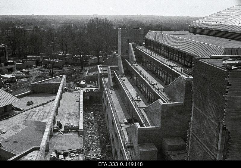 View of the construction of the National Library.