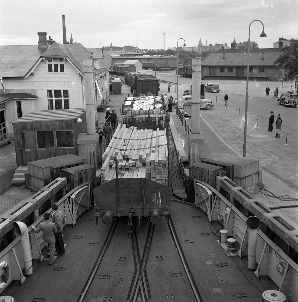 The harbour in Malmö 1949