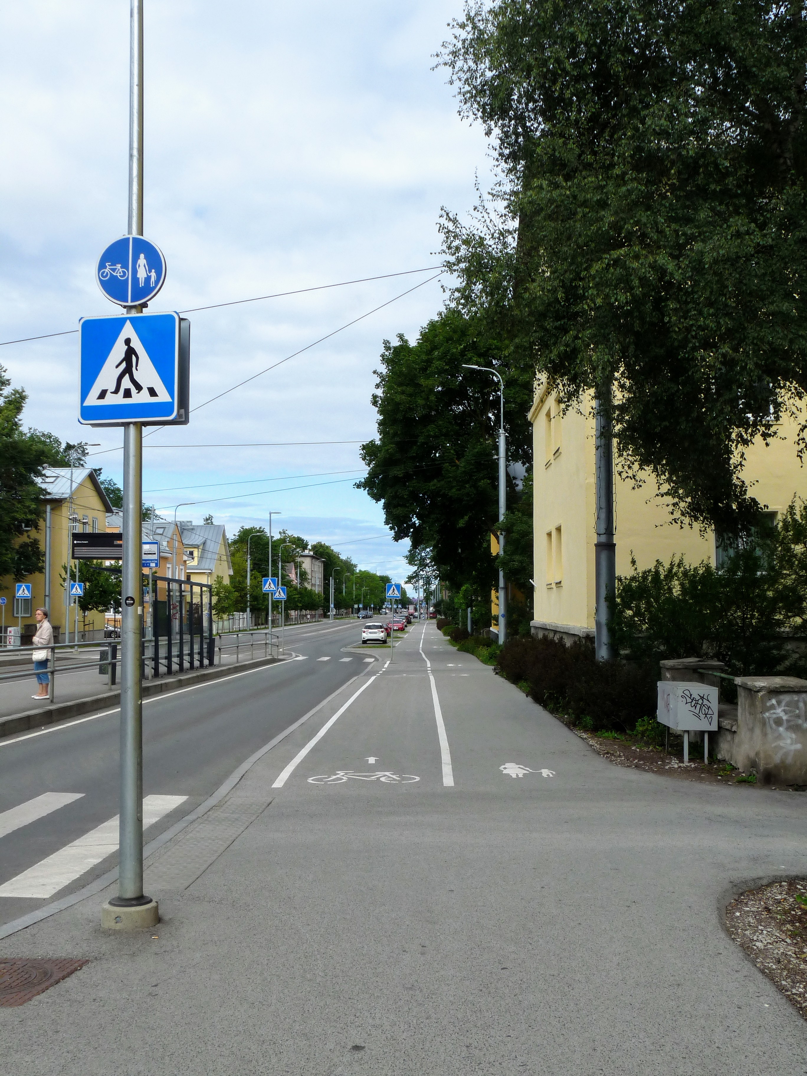 Majaka cycle lane - Majaka street in Tallinn, Estonia