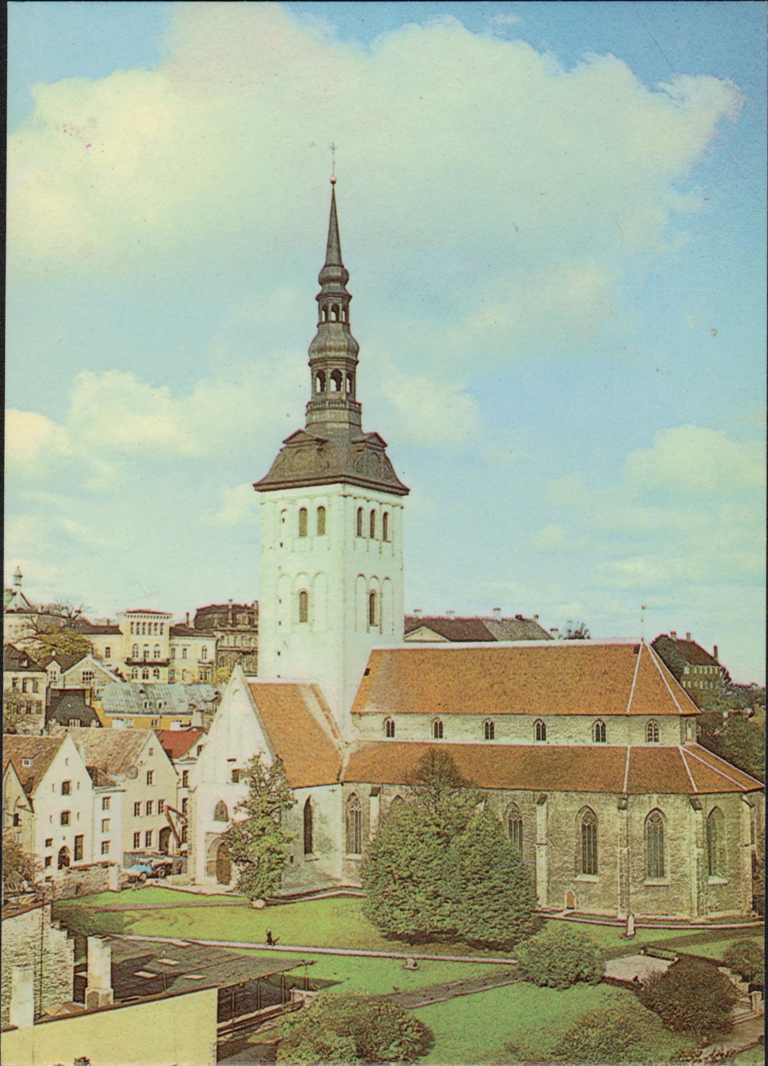 Postcard Tallinn Niguliste Church 1988