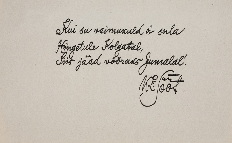 Karl Eduard Söödi autograaf