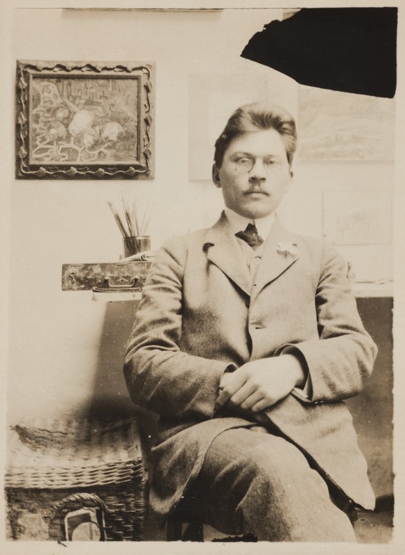 Friedebert Tuglas Pariisis Jaan Koorti ateljees, 1912