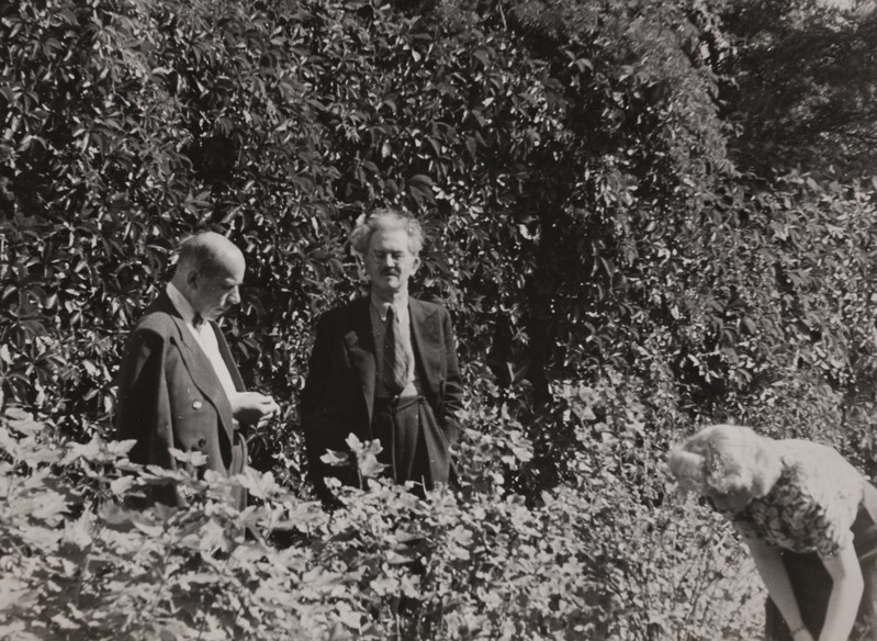 Johannes Semper, Friedebert ja Elo Kurvits õite keskel