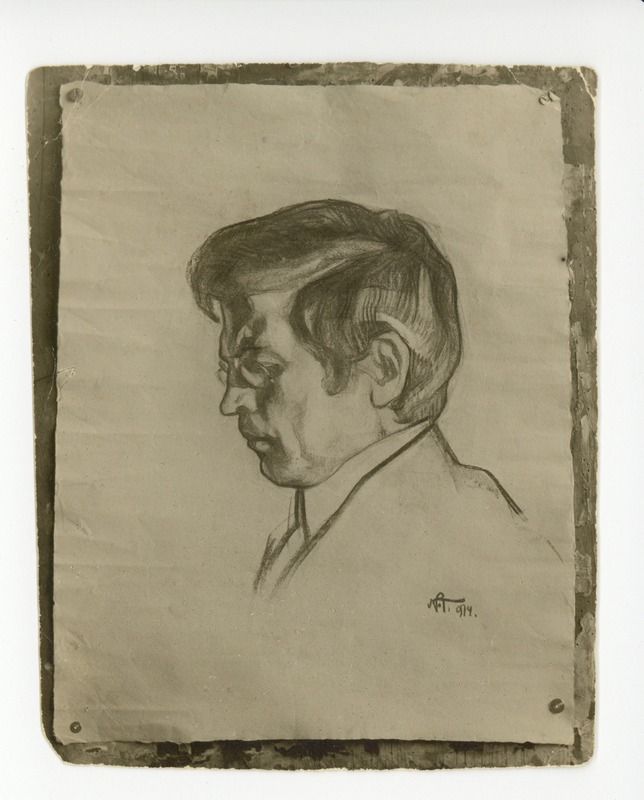 Nikolai Triik. "Friedebert Tuglas." Söejoonistus, 1914