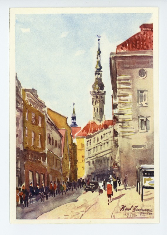 Tallinn, Viru tänav (Akvarell, 1967)