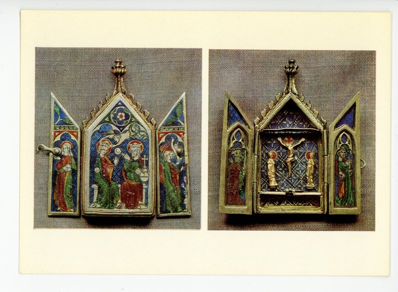 Reliquary Triptych with the Crucifixion, Coronation of the Virgin, Saint Peter and Saint Paul, and the Annunciation