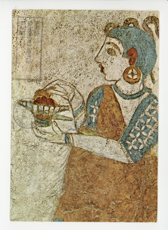 Athens National Museum: Thera, The young priestess from the West House (about 1500 BC)