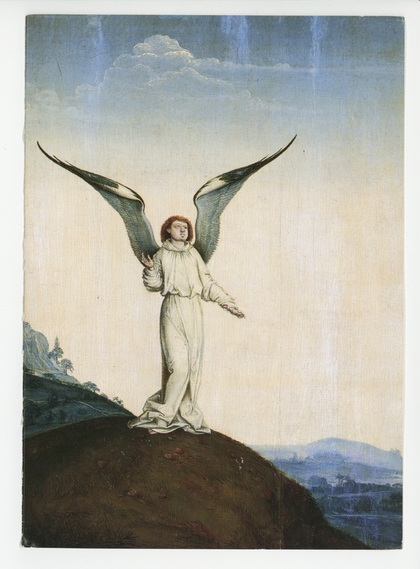Attributed to Lucas van Leyden "Angel", paintings ca 1530