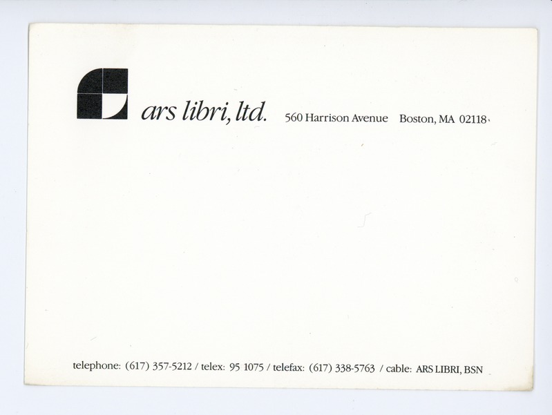 Ars Libri Ltd - Boston