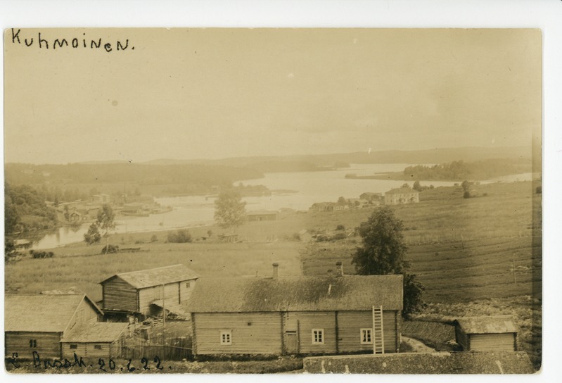 Vaade majade ja veekogudega, Kuhmoinen, 20. 06. 1922