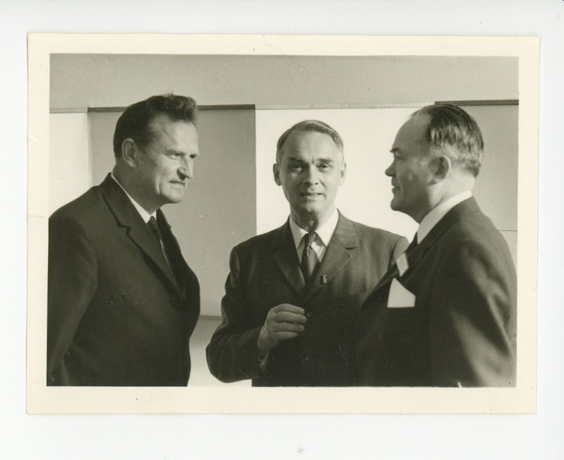 Aarne Vinkel, Rudolf Põldmäe, Otto Alexander Webermann 1970. aastal FU-kongressil Tallinnas