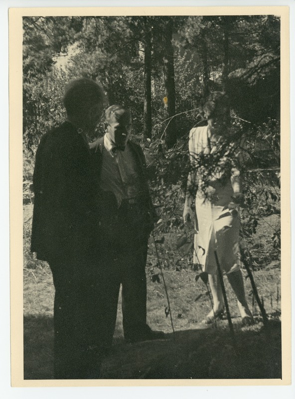 Johannes Semper Elo ja Friedebert Tuglasega aias
