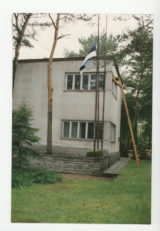 Eesti lipp Underi Adsoni Maja ees pooles mastis 14.06.1993