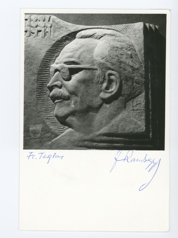 Bareljeef Friedebert Tuglas, autor Juhan Raudsepp