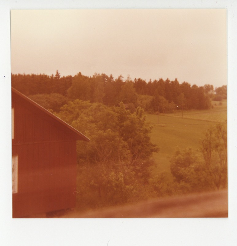 Ahvenamaa Lumparland Lumparby, vaade maastikule Rosenbergi talu ärklitoa aknast