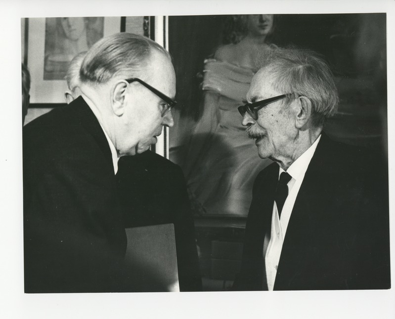 Eduard Päll ja Friedebert Tuglas viimasel sünnipäeval