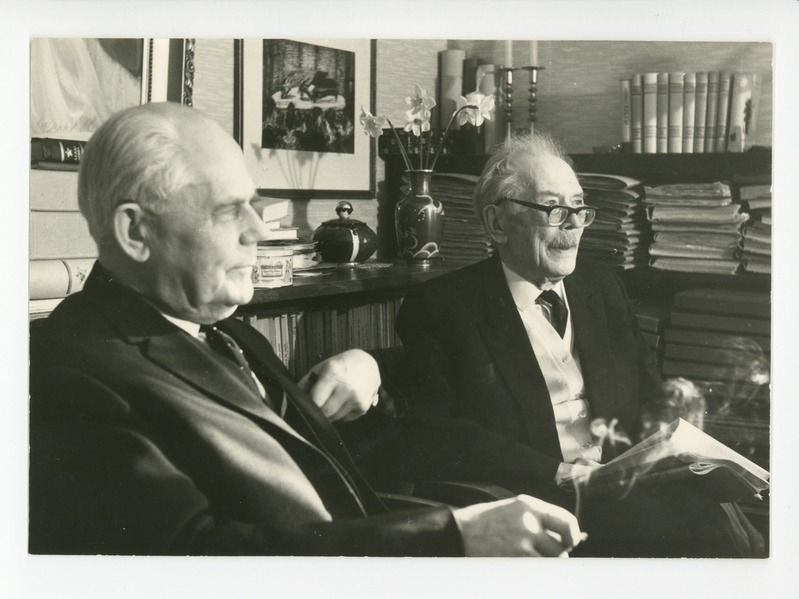 Hans Kruus ja Friedebert Tuglas viimasel sünnipäeval