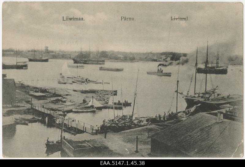 Fishing port, printing mail card