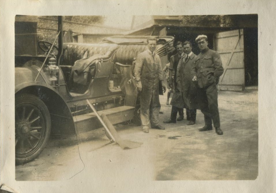 Four seater car with four men
