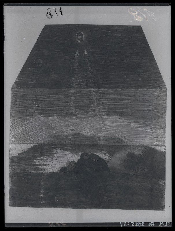 K. Raud, inimfiguurid rannal mere ja taeva taustal, 20. sajandi II kümnendist.