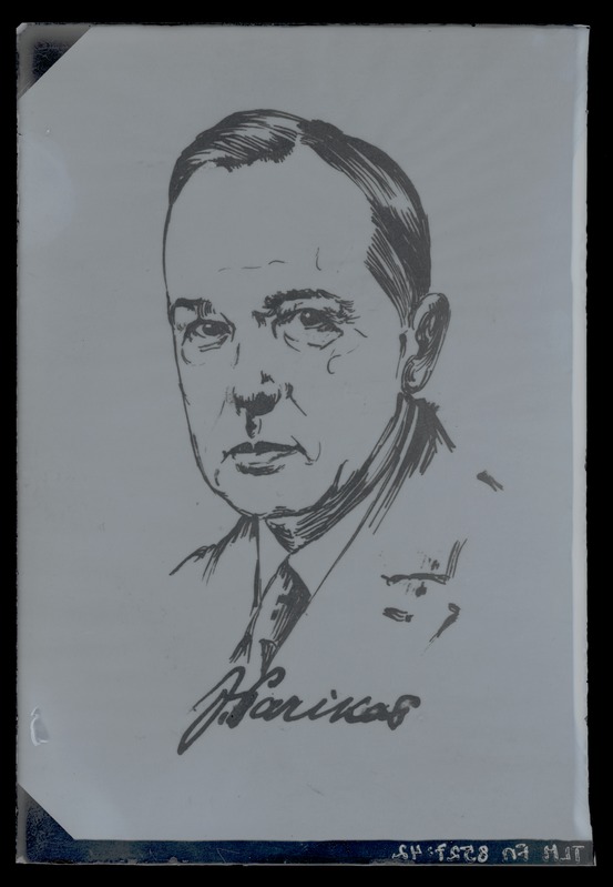 Johannes Parikase portreefoto, ümberpildistus joonistusest, umbes 1930. aastast.