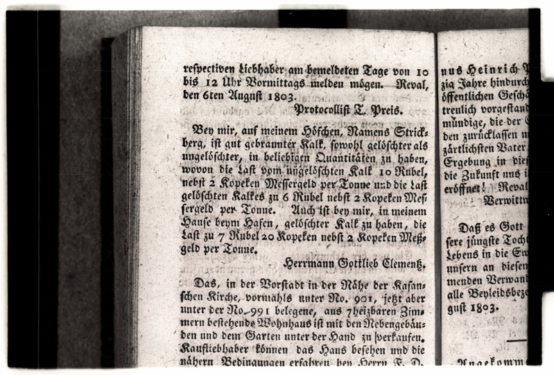 Revalische Wöchentliche Nachrichten nr. 33, 1803. a