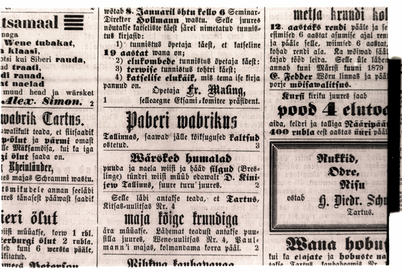 Eesti Postimees nr. 1, 1879. a