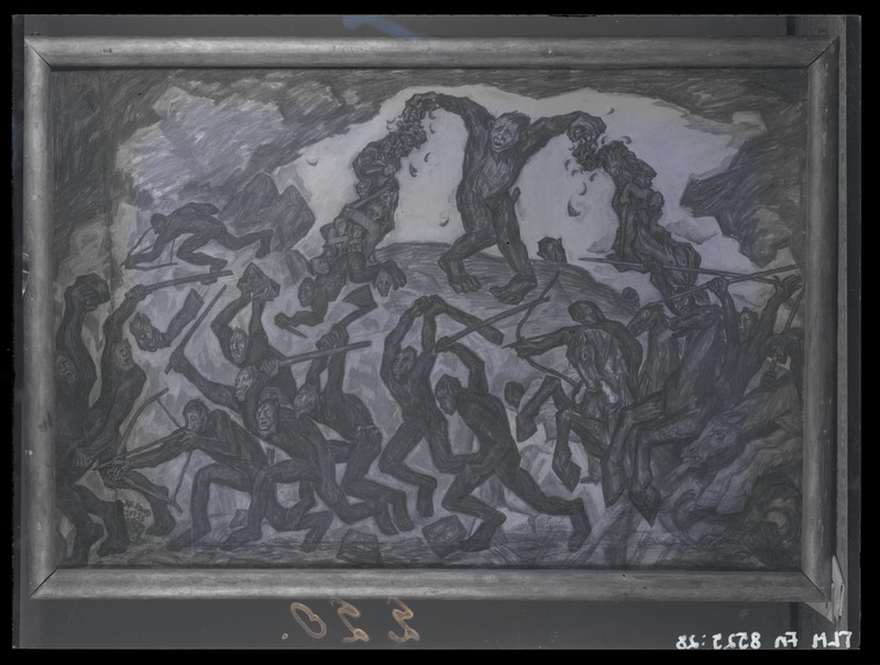 K. Raud söejoonistus "Tuuslari sõdalased" 1935. aastast.