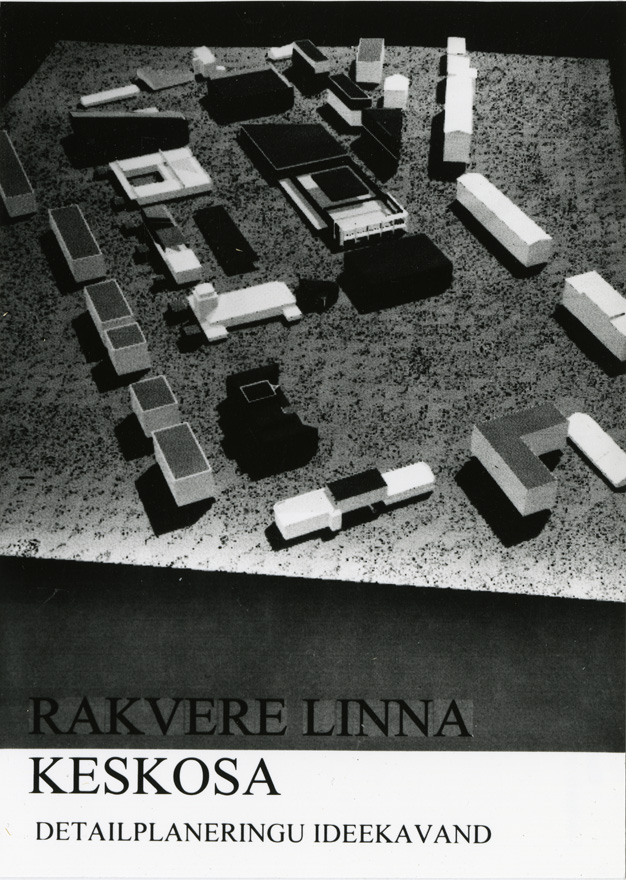 Rakvere keskväljaku detailplaneeringu konkursiprojekt, II koht, planšetivaade. Arhitekt Avo-Himm Looveer