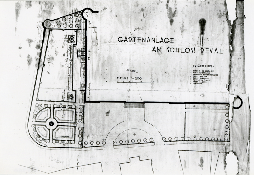 Toompea lossiaed, haljastusplaan. Saksa firma L. Späth