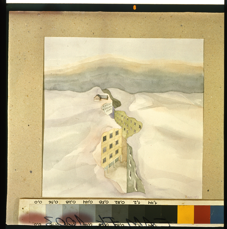 Akvarell "Teerada Pariisist Tallinna", fotorepro. Arhitekt Avo-Himm Looveer